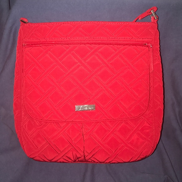 EUC Vera Bradley Tango Red Double Zip Mailbag