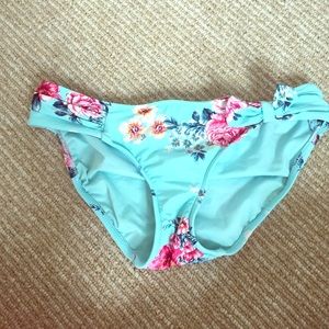 Floral swimsuit bottoms.