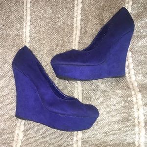 Blue wedges size 8.5