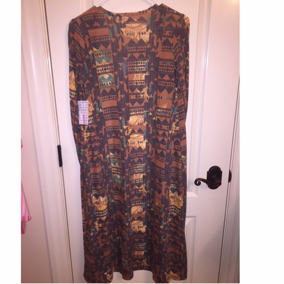LuLaRoe gray Sarah Lightweight Stretchy Sweater Knit LLR RARE LONG CARDIGAN NEW