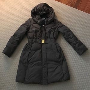 Tahari knee-length puffer jacket
