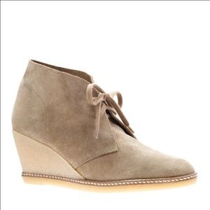 J. Crew MacAlister Wedge Boots in Army Green