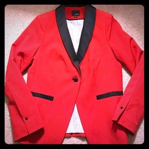 Greylin Red Blazer with black trim