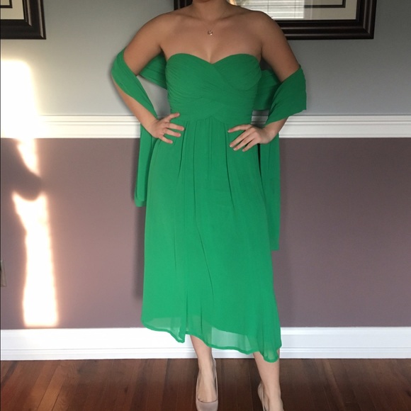Mid Shin Green Ralph Lauren Dress with Shawl