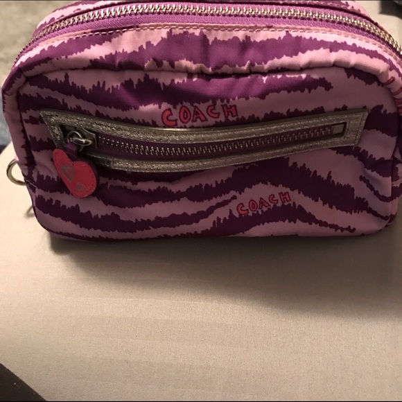 Purple Coach Poppy Makeup Bag