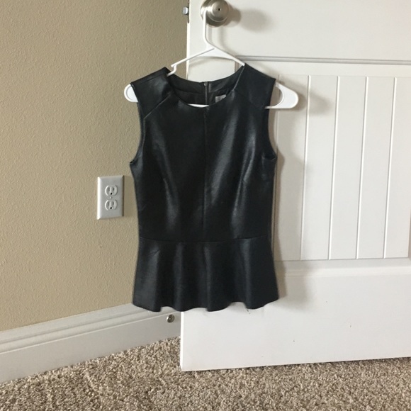 Leather peplum top