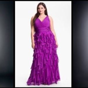Dalia MacPhee floor length ruffled maxi