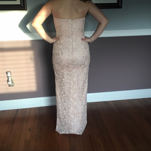 Aidan Mattox Strapless Petal Gown