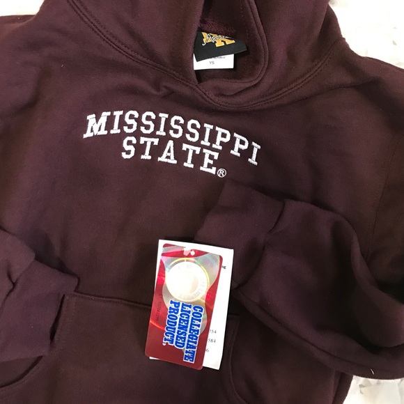 Mississippi State Univ MSU hoodie, youth small NWT