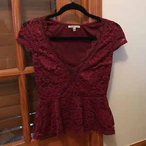 Lace peplum