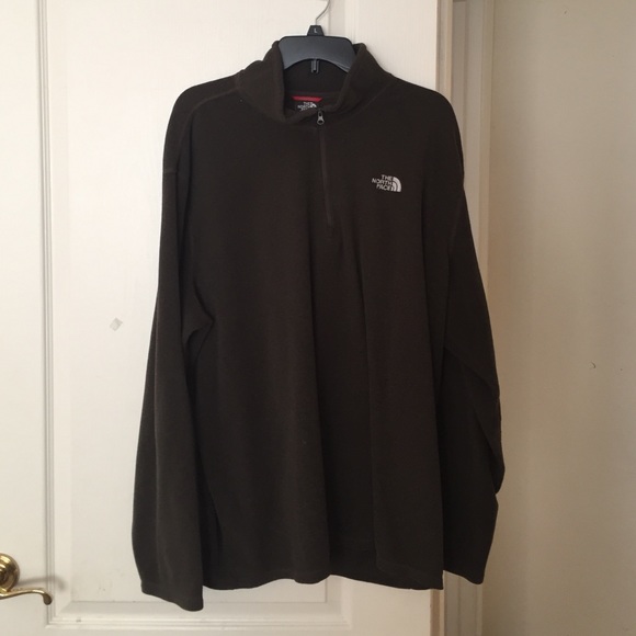brown north face fleece