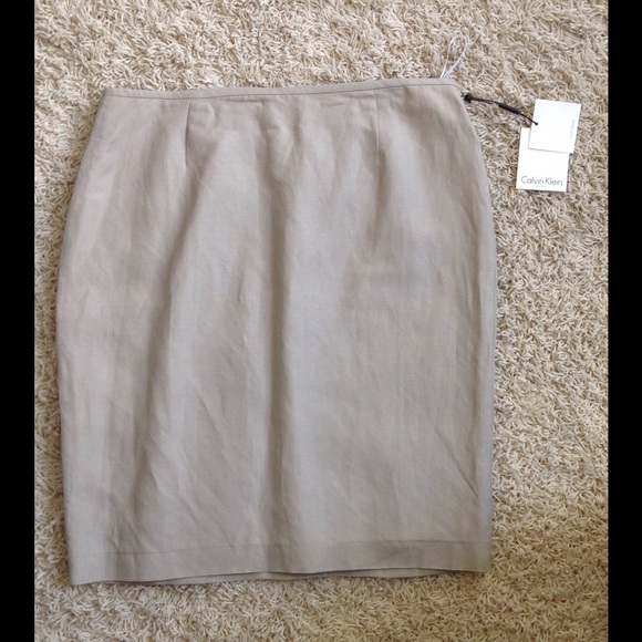 Calvin Klein Khaki Pencil Skirt