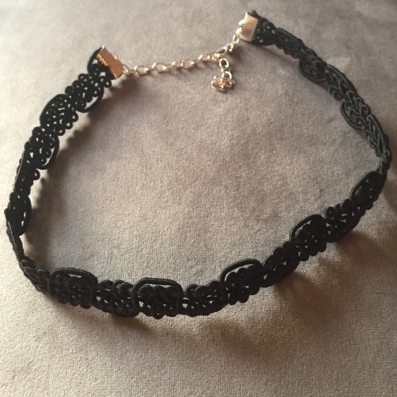 Black lace choker handmade