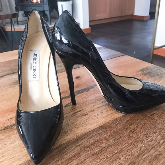 Jimmy Choo Patent Black Pumps
