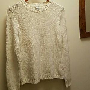 White Gap sweater