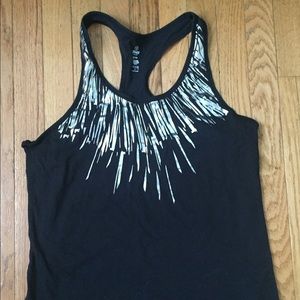 Black and Silver Bubble tank- Size Large