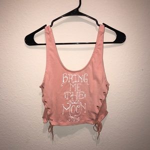 Peach Kendall & Kylie crop top