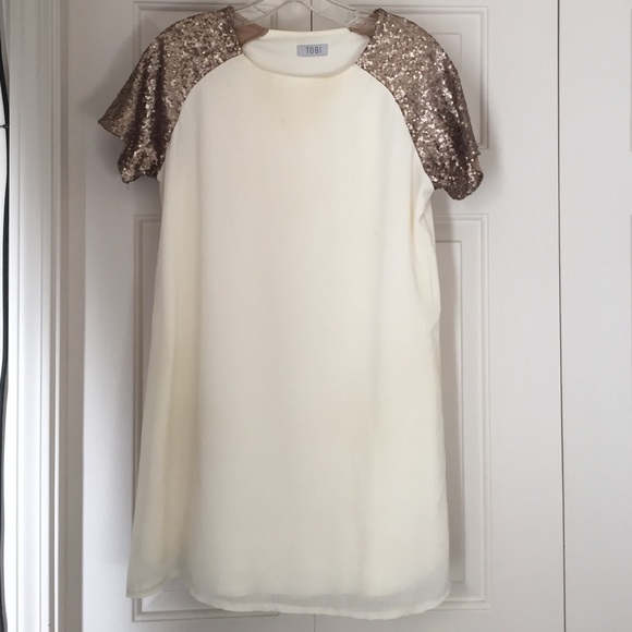 Tobi gold sleeve dress