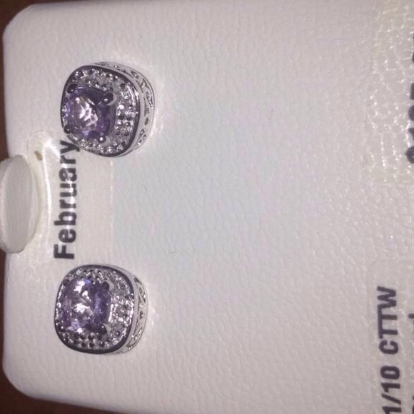 Genuine amethyst earrings.