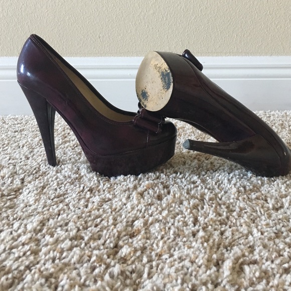 Patent leather pumps