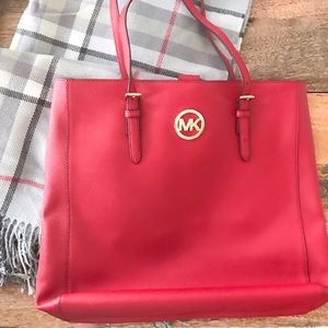 Michael Kors Red Tote Bag