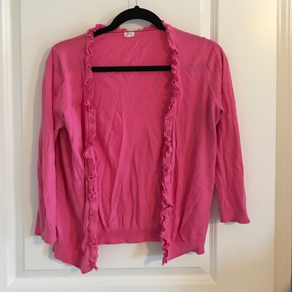 ❗️CLEAN OUT ❗️Pink ruffled cardigan