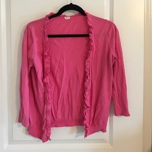 ❗️CLEAN OUT ❗️Pink ruffled cardigan