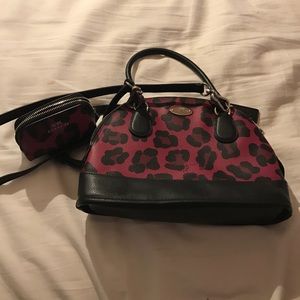 Cross body Coach bag with matching pouch