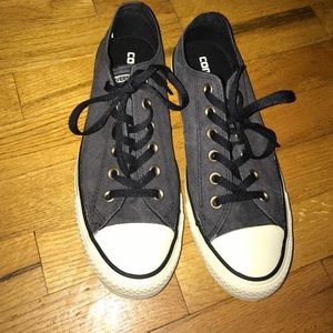 Brand new grayish colored converse