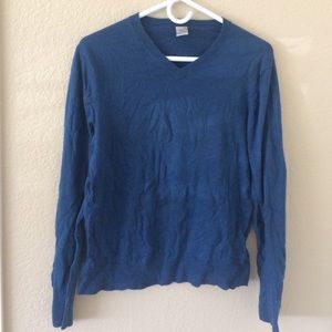 Aqua Blue V Neck Sweater