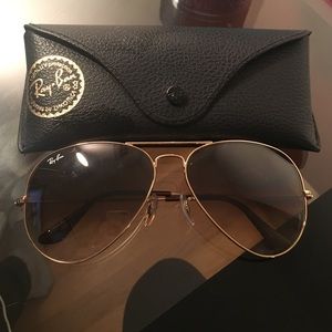 RAY-BAN AVIATOR GOLD FRAME, BROWN GRADIENT - 62mm