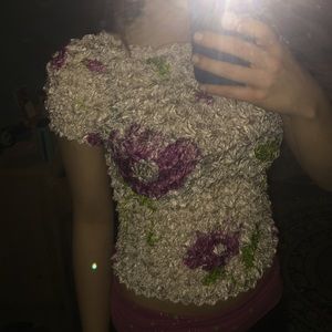 stretchy flower tshirt