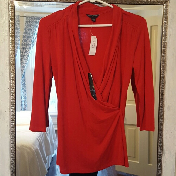 NWT Brand New! Red wrap top by Banana Republic