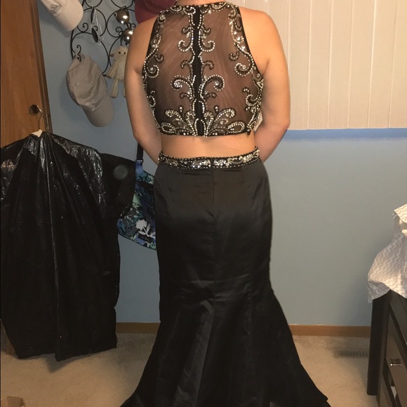 2 piece black prom dress - Picture 2 of 4