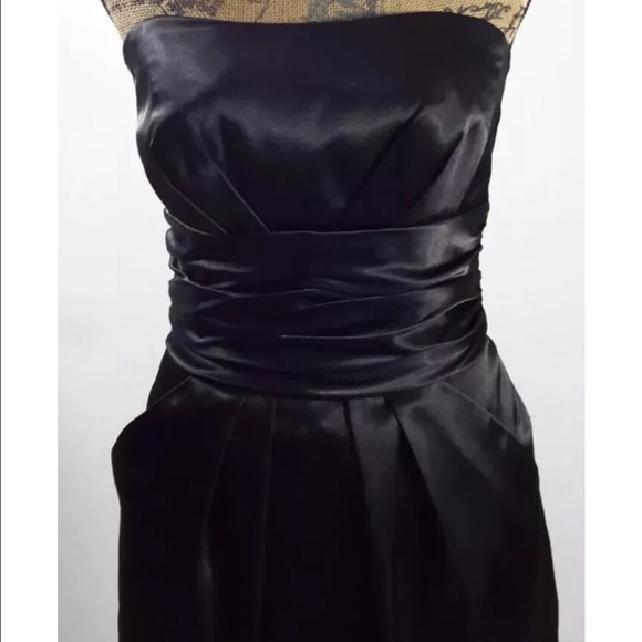 Davids Bridal black strapless Formal dress size 4