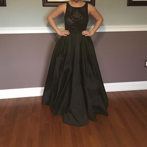 Aidan Mattox All Black and Gem Gown