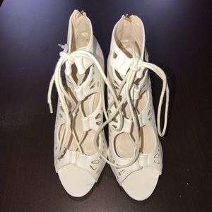 Ego Official White Strappy Heels