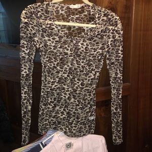 Leopard lace top