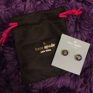 NWT Kate Spade multi-glitter stud earrings