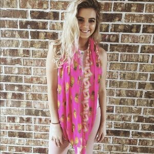 pineapple pink infinity scarf