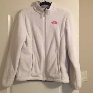 White North Face Go Pink jacket Sz M