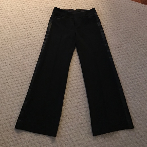 Club Monoco wide leg, tuxedo stripe trousers