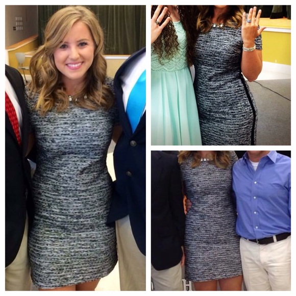 Super cute black and white dress with neck detail