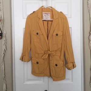Mustard Yellow Anthropologie Coat