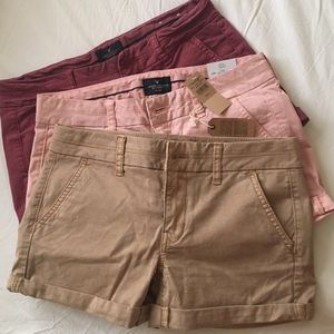 American eagle tan midi shorts
