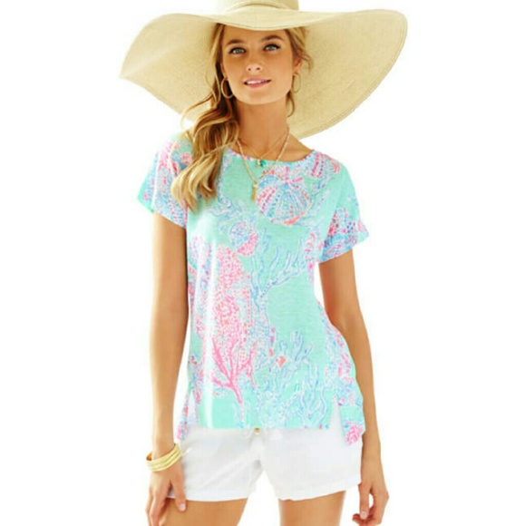 Lilly Pulitzer Tops - NWT Lilly Pulitzer fansea mikela linen top xxs
