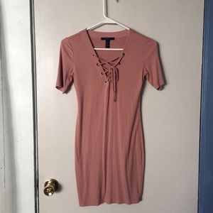 Bodycon lace up dress
