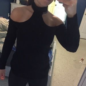 black cut out top