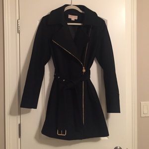 Michael Kors Size M black wool coat