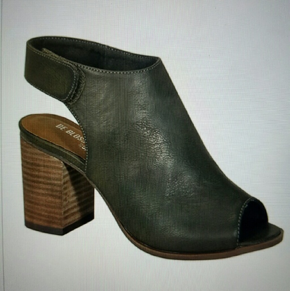 Bloosom Shoes - Olive Ethleen Peep-Toe Bootie